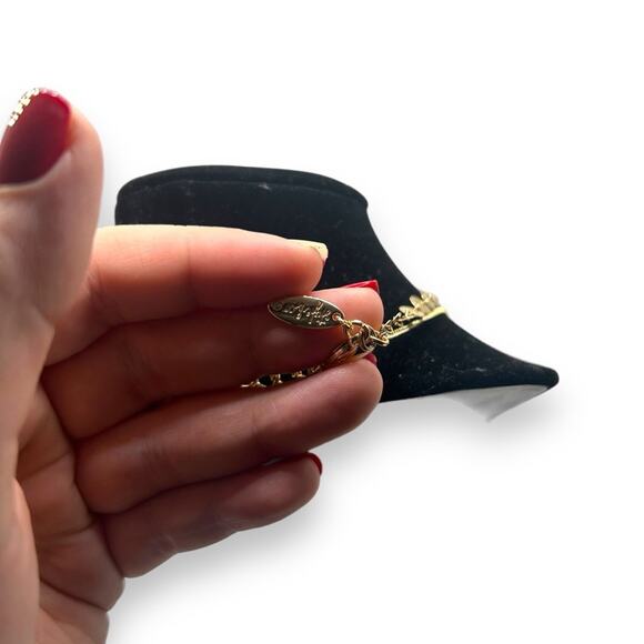 Macy's STYLE & CO Disco Chain Lariat Layered Gold Tone Statement Necklace EUC - Picture 8 of 10